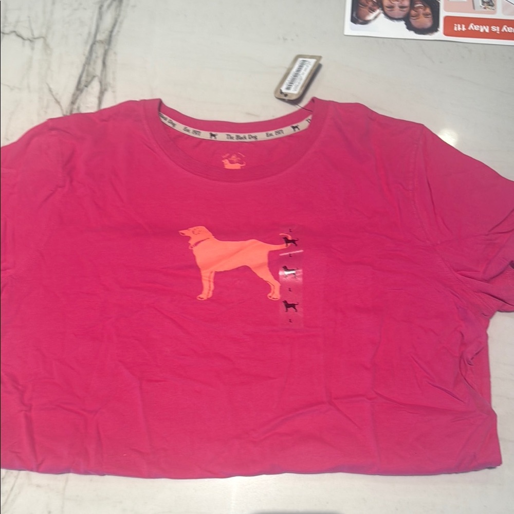 The Black Dog Pink Short Sleeve Tee